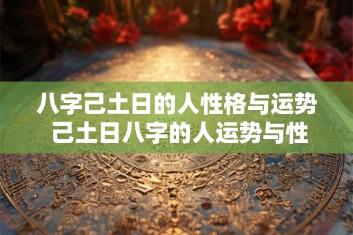 八字己土日的人性格与运势 己土日八字的人运势与性格如何 八字己土日的人性格与运势 己土日八字的人运势与性格如何
