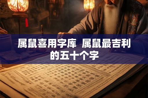 属鼠喜用字库 属鼠最吉利的五十个字 属鼠喜用字库 属鼠最吉利的五十个字