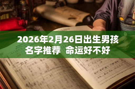 2026年2月26日出生男孩名字推荐  命运好不好