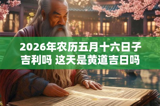 2026年农历五月十六日子吉利吗 这天是黄道吉日吗