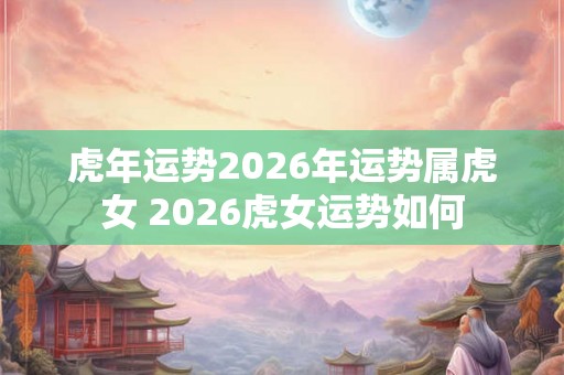 虎年运势2026年运势属虎女 2026虎女运势如何