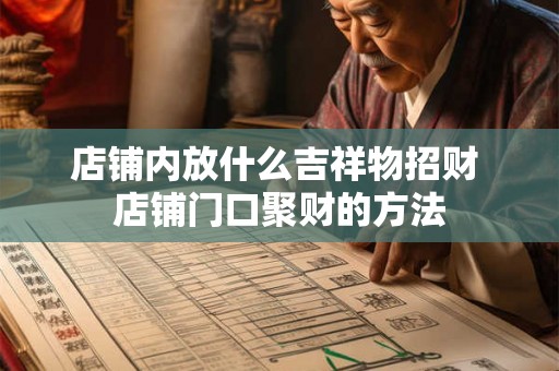 店铺内放什么吉祥物招财 店铺门口聚财的方法