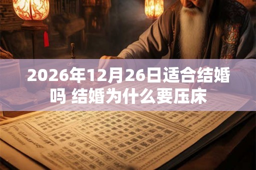 2026年12月26日适合结婚吗 结婚为什么要压床 2026年12月26日适合结婚吗 结婚为什么要压床