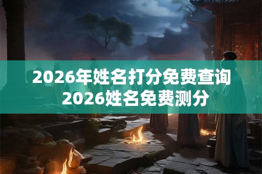 2026年姓名打分免费查询 2026姓名免费测分 2026年姓名打分免费查询 2026姓名免费测分