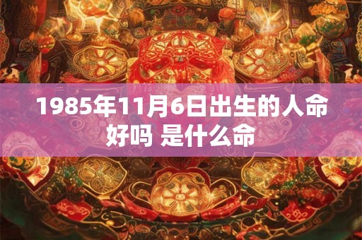 1985年11月6日出生的人命好吗 是什么命