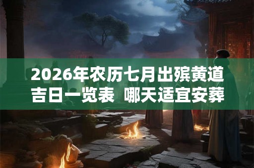 2026年农历七月出殡黄道吉日一览表  哪天适宜安葬出殡