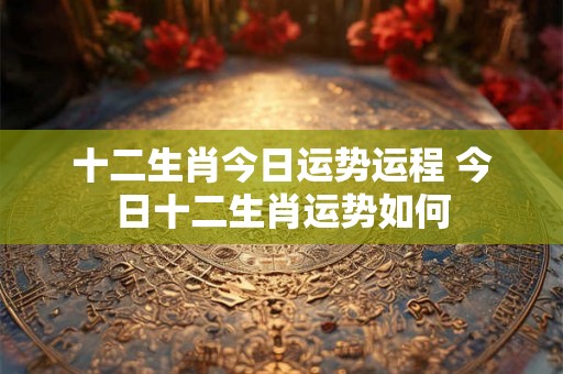 十二生肖今日运势运程 今日十二生肖运势如何