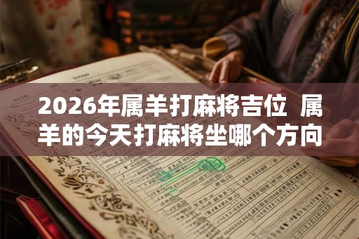 2026年属羊打麻将吉位  属羊的今天打麻将坐哪个方向最好