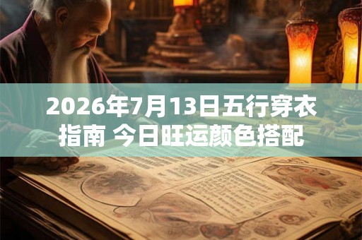 2026年7月13日五行穿衣指南 今日旺运颜色搭配