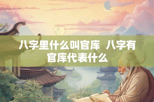 八字里什么叫官库  八字有官库代表什么