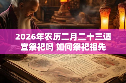 2026年农历二月二十三适宜祭祀吗 如何祭祀祖先