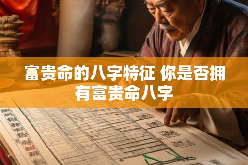 富贵命的八字特征 你是否拥有富贵命八字