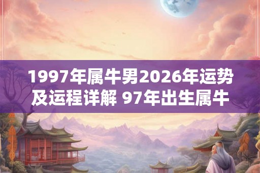 1997年属牛男2026年运势及运程详解 97年出生属牛人2026全年每月运势男性 1997年属牛男2026年运势及运程详解 97年出生属牛人2026全年每月运势男性