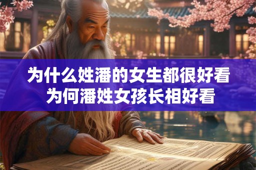 为什么姓潘的女生都很好看 为何潘姓女孩长相好看
