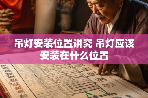 吊灯安装位置讲究 吊灯应该安装在什么位置