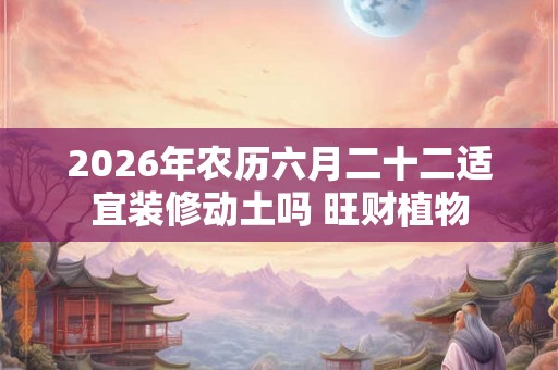 2026年农历六月二十二适宜装修动土吗 旺财植物