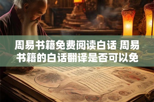周易书籍免费阅读白话 周易书籍的白话翻译是否可以免费阅读