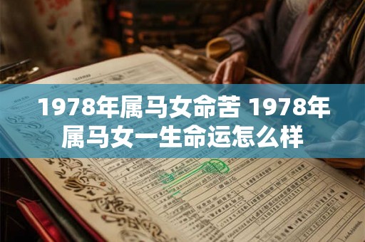 1978年属马女命苦 1978年属马女一生命运怎么样