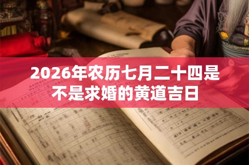 2026年农历七月二十四是不是求婚的黄道吉日