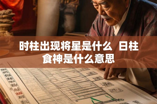 时柱出现将星是什么  日柱食神是什么意思