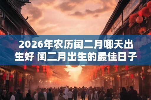 2026年农历闰二月哪天出生好 闰二月出生的最佳日子是哪天2026年 2026年农历闰二月哪天出生好 闰二月出生的最佳日子是哪天2026年
