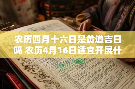 农历四月十六日是黄道吉日吗 农历4月16日适宜开展什么