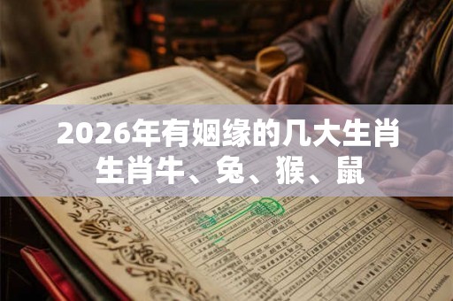 2026年有姻缘的几大生肖 生肖牛、兔、猴、鼠