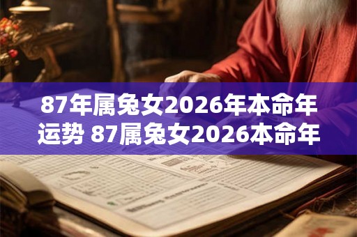 87年属兔女2026年本命年运势 87属兔女2026本命年运势如何