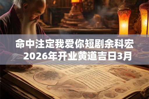 命中注定我爱你短剧余科宏  2026年开业黄道吉日3月吉时查询