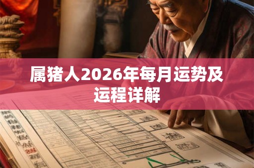属猪人2026年每月运势及运程详解