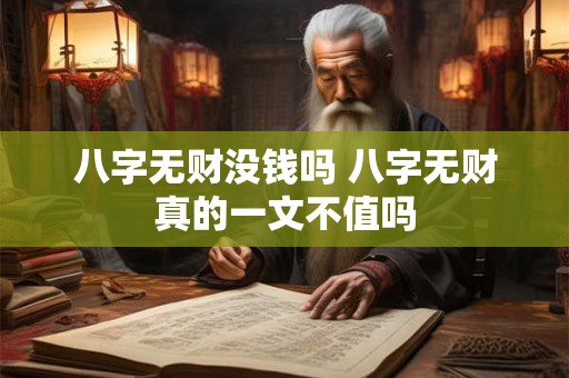 八字无财没钱吗 八字无财真的一文不值吗
