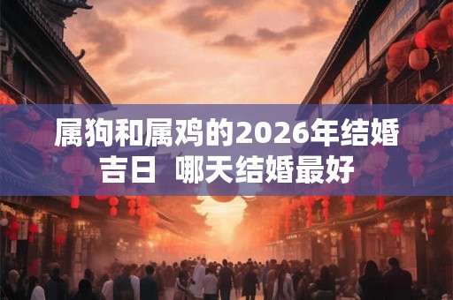 属狗和属鸡的2026年结婚吉日  哪天结婚最好