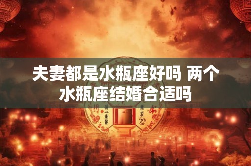 夫妻都是水瓶座好吗 两个水瓶座结婚合适吗