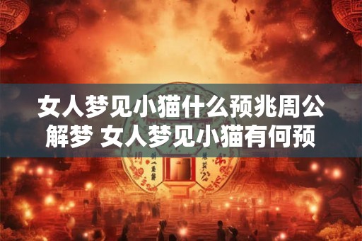 女人梦见小猫什么预兆周公解梦 女人梦见小猫有何预示