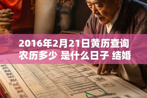 2016年2月21日黄历查询 农历多少 是什么日子 结婚吉时