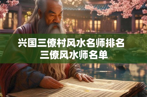 兴国三僚村风水名师排名  三僚风水师名单