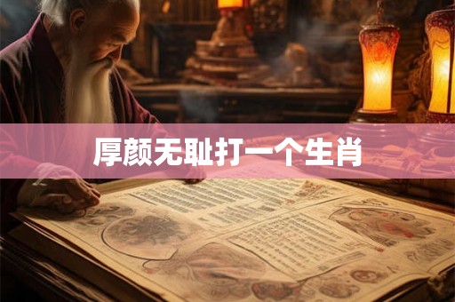 厚颜无耻打一个生肖