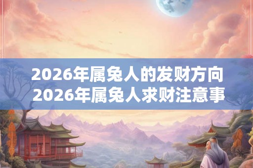 2026年属兔人的发财方向 2026年属兔人求财注意事项