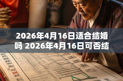 2026年4月16日适合结婚吗 2026年4月16日可否结婚