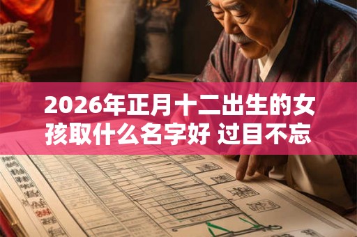 2026年正月十二出生的女孩取什么名字好 过目不忘的名字推荐