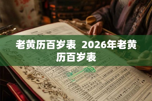 老黄历百岁表  2026年老黄历百岁表