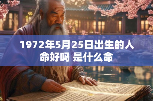 1972年5月25日出生的人命好吗 是什么命
