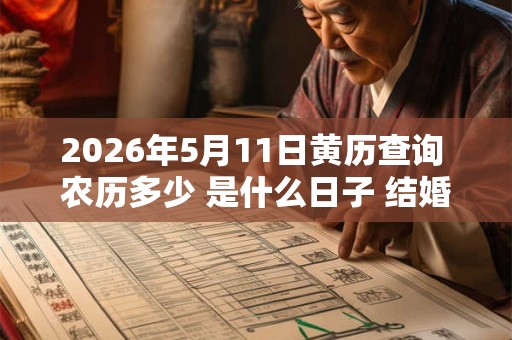 2026年5月11日黄历查询 农历多少 是什么日子 结婚吉时 2026年5月11日黄历查询 农历多少 是什么日子 结婚吉时