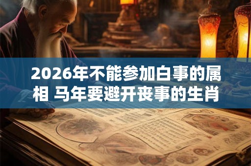 2026年不能参加白事的属相 马年要避开丧事的生肖