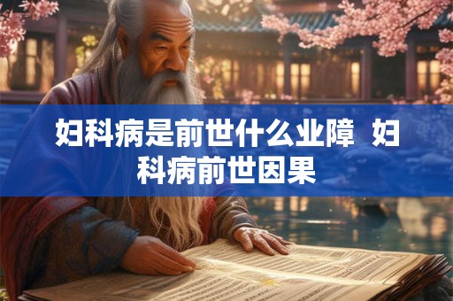 妇科病是前世什么业障  妇科病前世因果