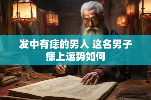 发中有痣的男人 这名男子痣上运势如何
