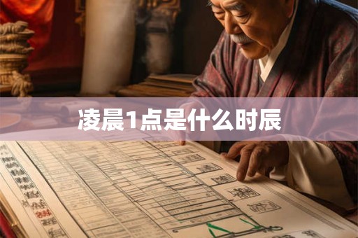 凌晨1点是什么时辰