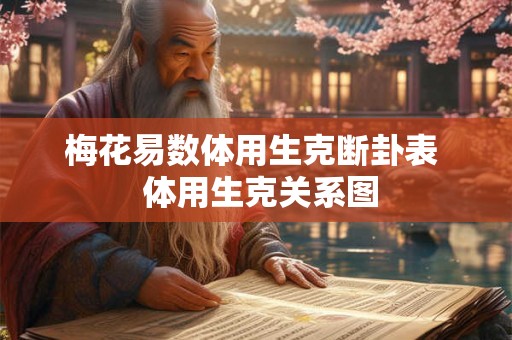 梅花易数体用生克断卦表 体用生克关系图 梅花易数体用生克断卦表 体用生克关系图