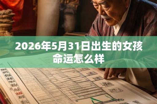 2026年5月31日出生的女孩命运怎么样