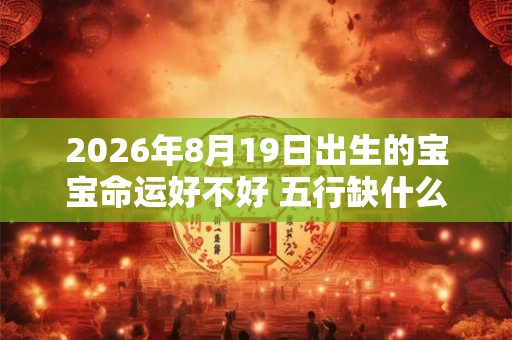 2026年8月19日出生的宝宝命运好不好 五行缺什么 2026年8月19日出生的宝宝命运好不好 五行缺什么